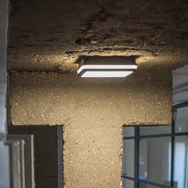 Plafonieră LED Kanlux 38787 BENO LED/12/18W/230V 3000/3500/4000K IP65 antracit