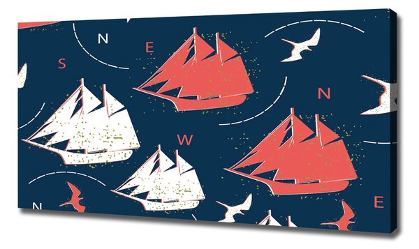 Tablou pe pânză canvas Navele păsări marine