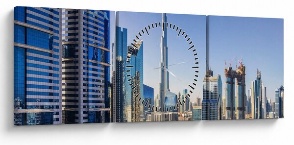 Tablou - Dimineața la Dubai (cu ceas) (90x30 cm)