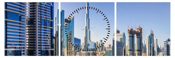 Tablou - Dimineața la Dubai (cu ceas) (90x30 cm)