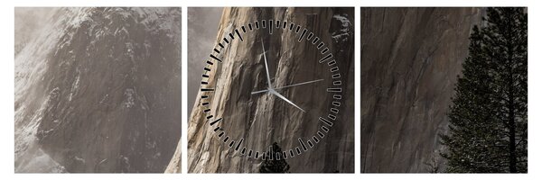 Tablou din valea Yosemite parcul național, SUA (cu ceas) (90x30 cm)