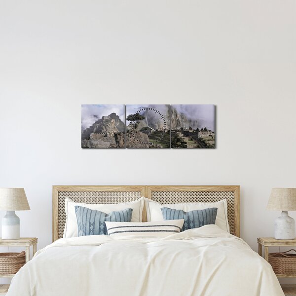 Tablou - Machu Picchu (cu ceas) (90x30 cm)
