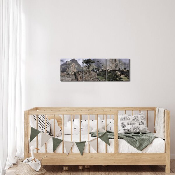 Tablou - Machu Picchu (cu ceas) (90x30 cm)