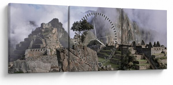 Tablou - Machu Picchu (cu ceas) (90x30 cm)