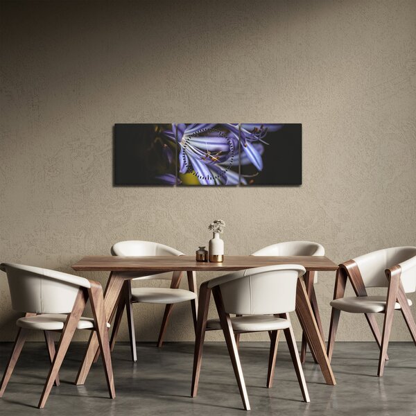 Tablou - Lila (cu ceas) (90x30 cm)