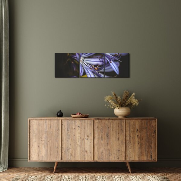 Tablou - Lila (cu ceas) (90x30 cm)