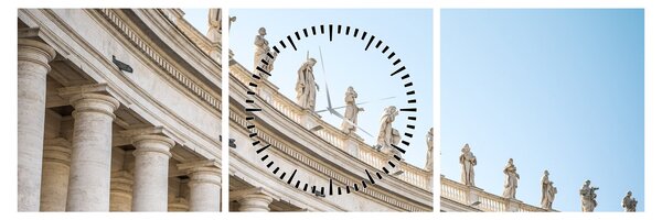 Tablou - Vatican (cu ceas) (90x30 cm)