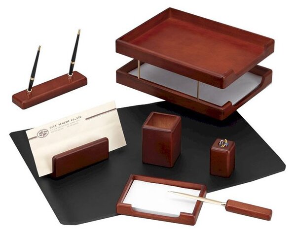 Set birou lux lemn 6 piese Forofis 91047