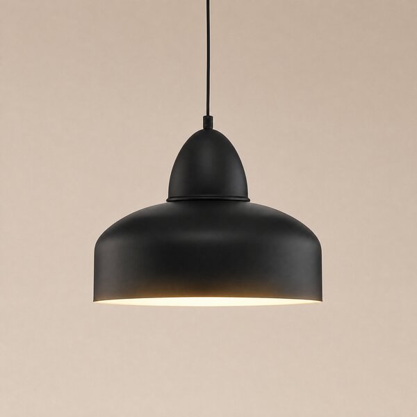ALDEX Lampă suspendată Mille, 1 bec, negru, reglabil, Negru, Camera de zi / sufragerie, Metal, Design industrial