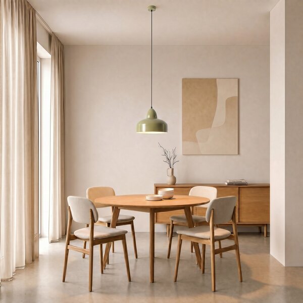 ALDEX Lampă suspendată Mille, cu 1 bec, culoare pistachio, reglabil, Verde, Camera de zi / sufragerie, Metal, Design industrial
