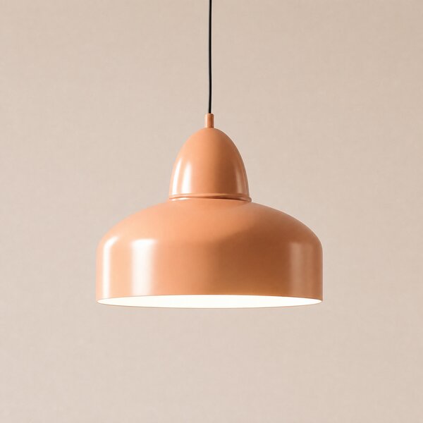 ALDEX Lampă suspendată Mille, cu 1 bec, culoare coral, reglabil, Portocaliu, Camera de zi / sufragerie, Metal, Design industrial