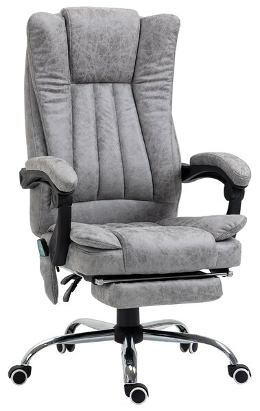 Scaun birou masaj si incalzire, pivotant 360°,62x67x113-120 cm,120 kg,Vinsetto | Aosom Romania