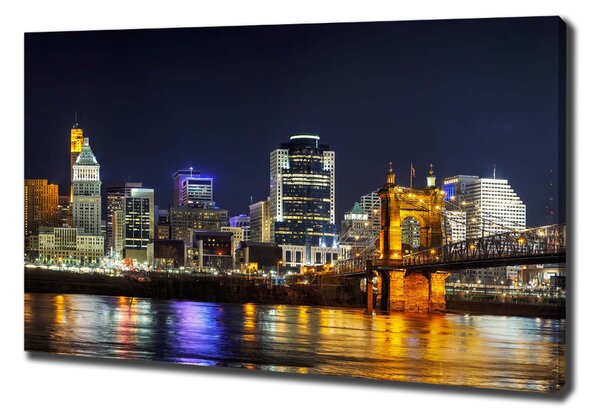Pictură pe pânză Ohio River pe timp de noapte