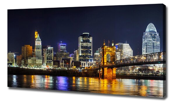 Pictură pe pânză Ohio River pe timp de noapte