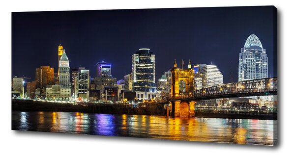 Pictură pe pânză Ohio River pe timp de noapte