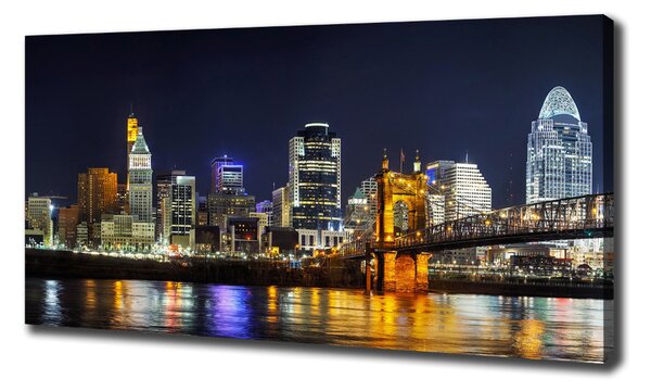 Pictură pe pânză Ohio River pe timp de noapte