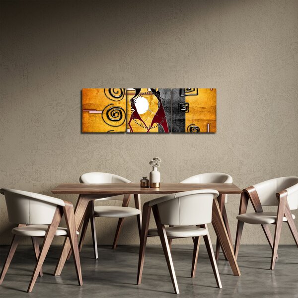 Tablou - Pictură străveche (cu ceas) (90x30 cm)