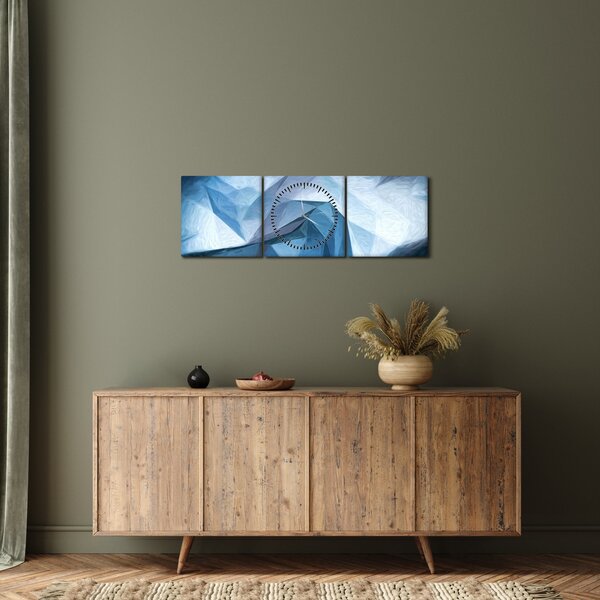 Tablou cu abstracție (cu ceas) (90x30 cm)