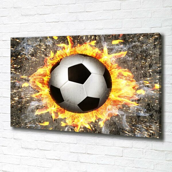 Print pe pânză Arderea de fotbal a văzut