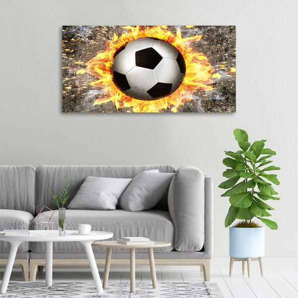 Print pe pânză Arderea de fotbal a văzut