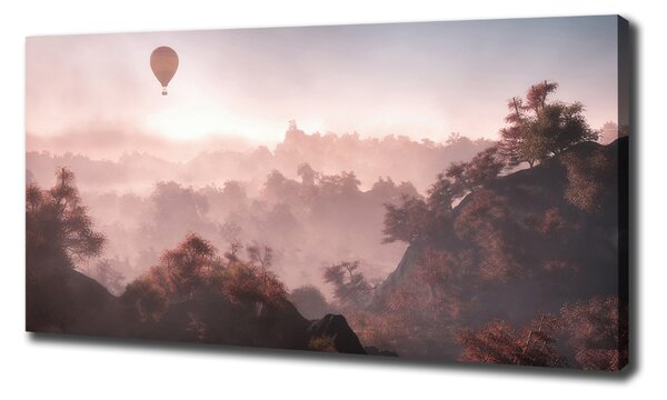 Tablou pe pânză canvas Balonul deasupra pădurii