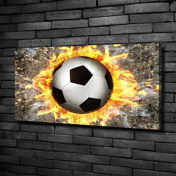 Print pe pânză Arderea de fotbal a văzut