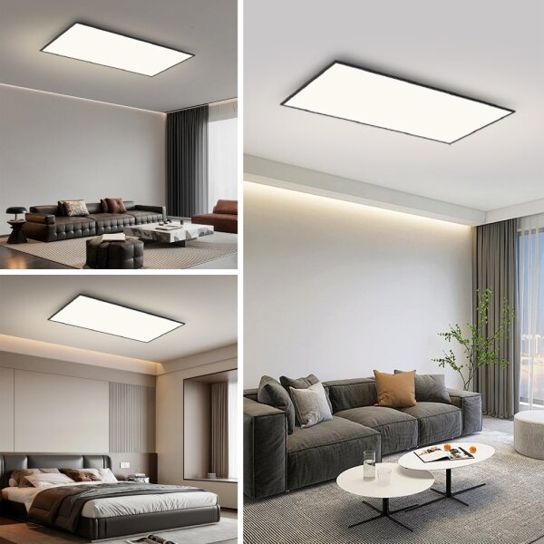 Brilagi - Plafonieră LED SLIMFRAME 80W/230V, 120x60 cm, 3000/4000/6000K, negru