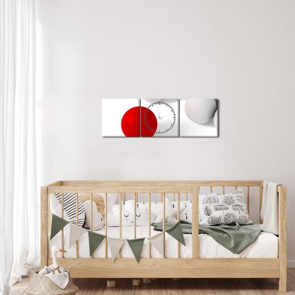 Tablou cu bilă (cu ceas) (90x30 cm)