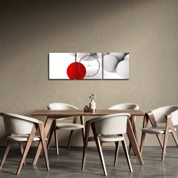 Tablou cu bilă (cu ceas) (90x30 cm)