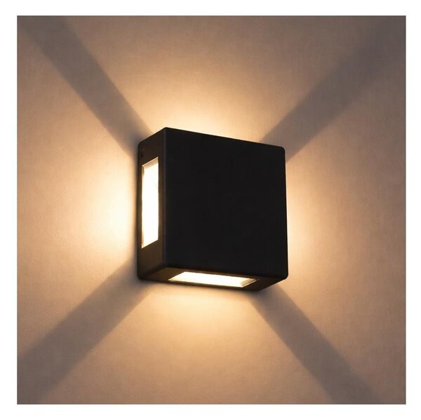 Brilagi - Aplică LED de exterior QUADRAY LED/6W/230V neagră IP54