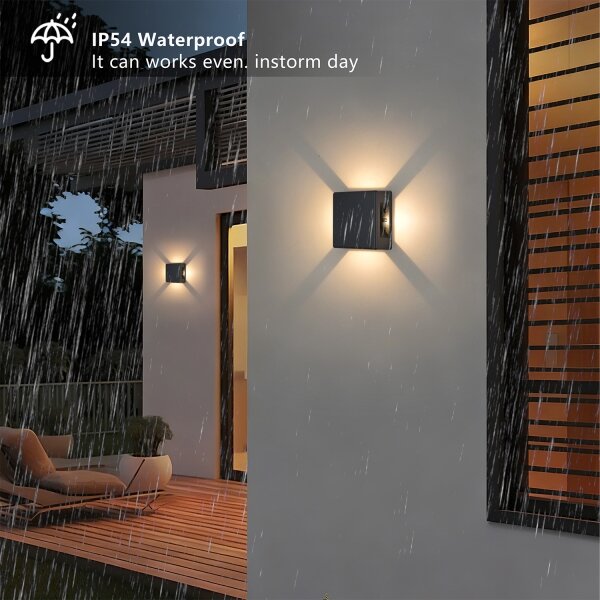 Brilagi - Aplică LED de exterior QUADRAY LED/6W/230V neagră IP54