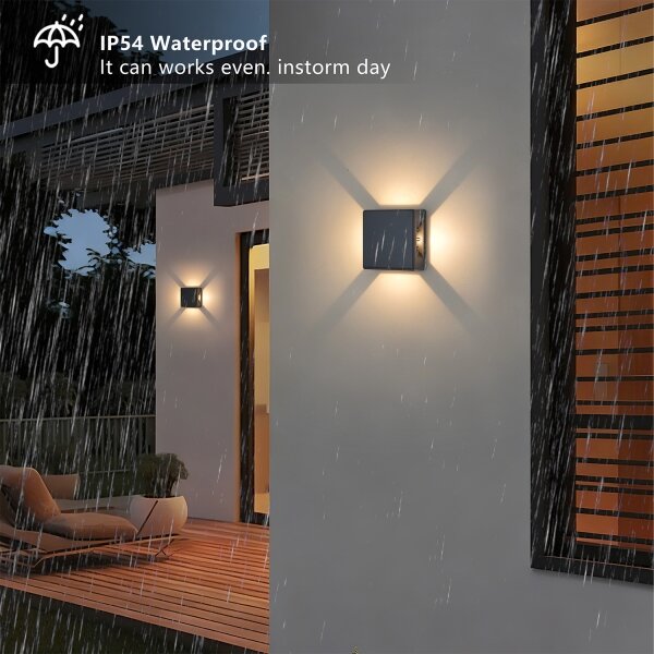 Brilagi - Aplică de perete LED pentru exterior QUADRAY LED/6W/230V, antracit, IP54