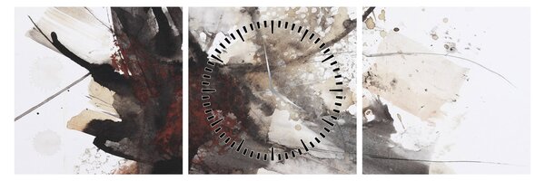 Tablou cu pictură abstactă (cu ceas) (90x30 cm)
