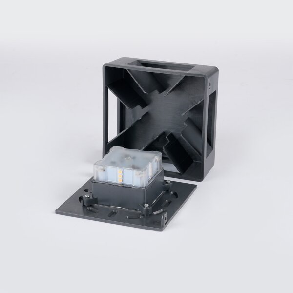 Brilagi - Aplică de perete LED pentru exterior QUADRAY LED/6W/230V, antracit, IP54