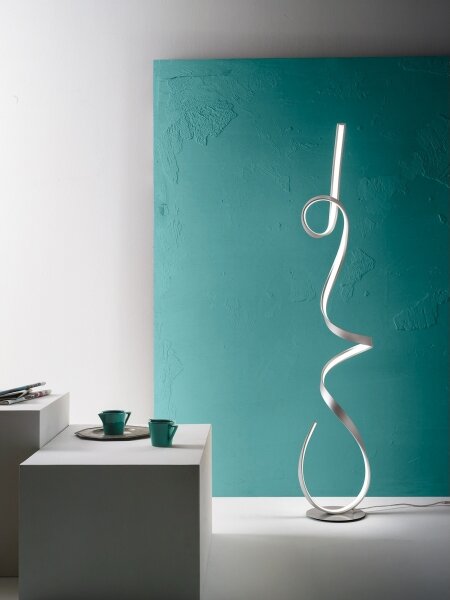 Ondaluce - Lampă de podea LED dimabilă LUMEN LED/30W/230V 160 cm argintie