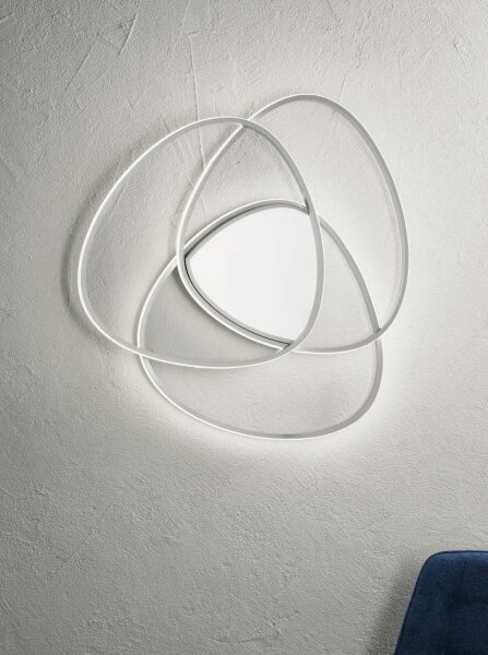 Ondaluce - Plafonieră LED dimabilă ROSE LED/60W/230V 50x54 cm argintie
