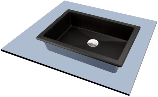 Deante Correo, chiuveta granit 500x350x140 mm, negru mat, DEA-CQR_NU5U
