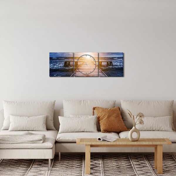 Tablou cu mol însorit (cu ceas) (90x30 cm)