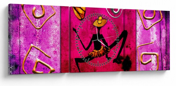 Tablou picturii istorice pe perete (cu ceas) (90x30 cm)