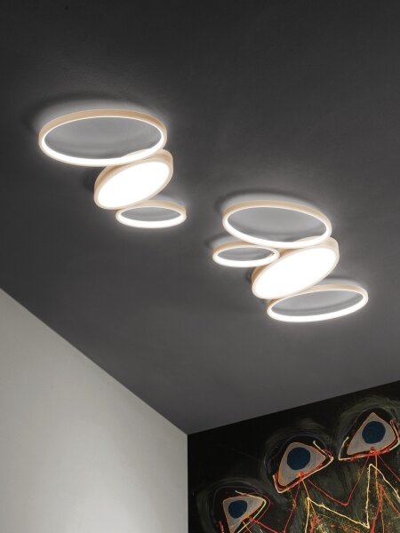 Ondaluce - Plafonieră LED dimabilă RICE LED/25W/230V 38x63 cm auriu