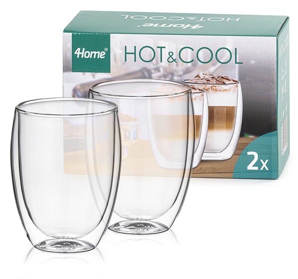 Pahare termo latté 4Home Hot&Cool 350 ml, 2 buc