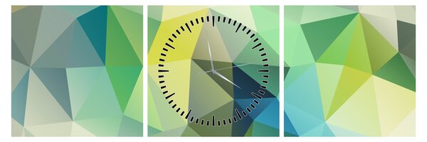 Tablou abstracțiunii geometrice (cu ceas) (90x30 cm)