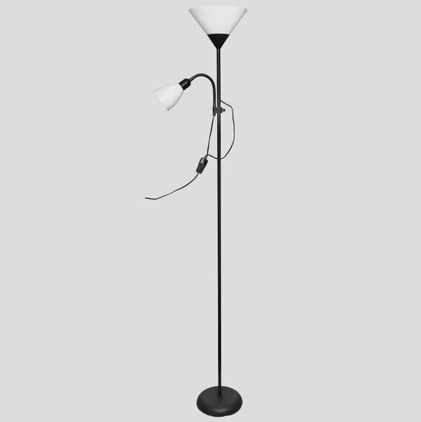 Lampadar WENDY 1xE27/100W/230V + 1xE14/40W negru
