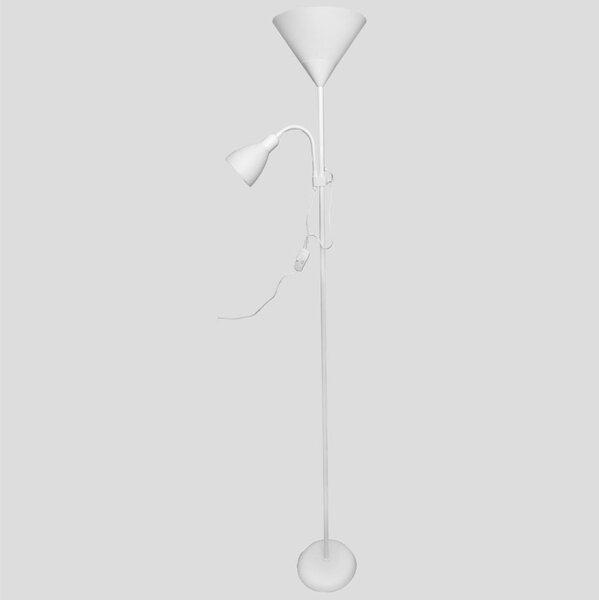 Lampadar WENDY, 1xE27/100W/230V + 1xE14/40W, alb