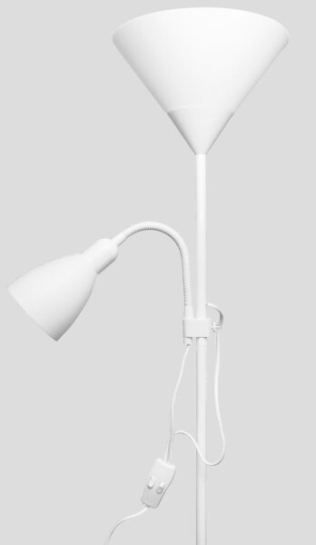 Lampadar WENDY, 1xE27/100W/230V + 1xE14/40W, alb