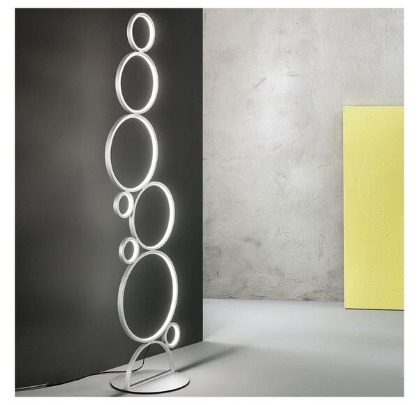 Ondaluce - Lampă de podea LED reglabilă POIS LED/52W/230V, 160 cm, argintie