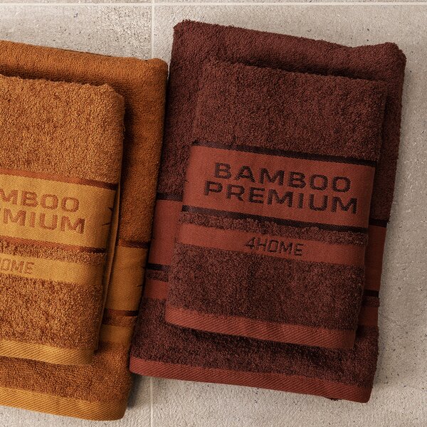 Prosop 4Home Bamboo Premium maro închis, , 50 x 100 cm