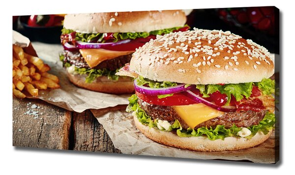 Print pe canvas hamburgeri