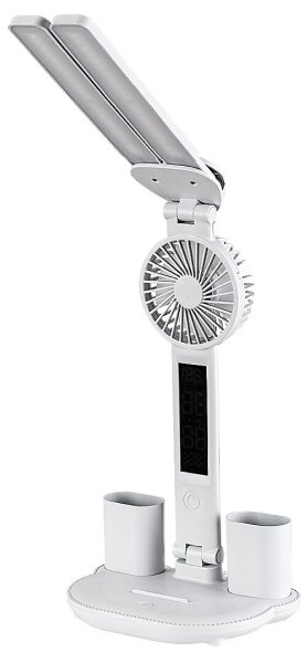 Rabalux NOVILO 74030 - Lampă de birou LED reglabilă cu ventilator, LED 7W/5V