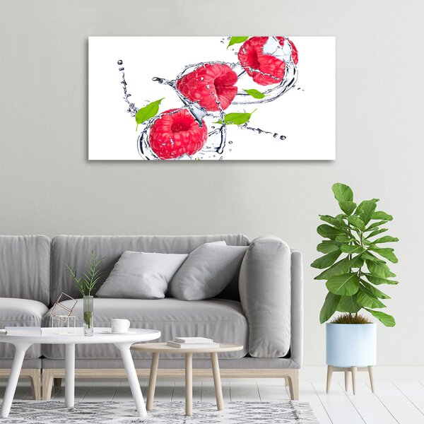 Tablou pe pânză canvas Zmeură și apă
